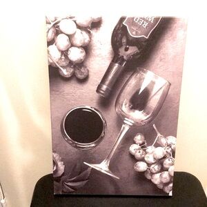 Wine and Grapes Decorative Canvas Art